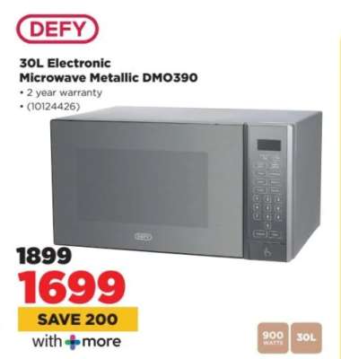 DEFY 30L Electronic Microwave Metallic DMO390