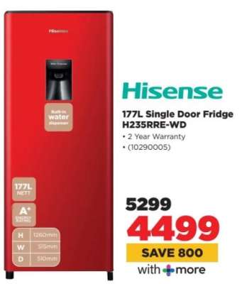 Hisense 177L Single Door Fridge H235RRE-WD
