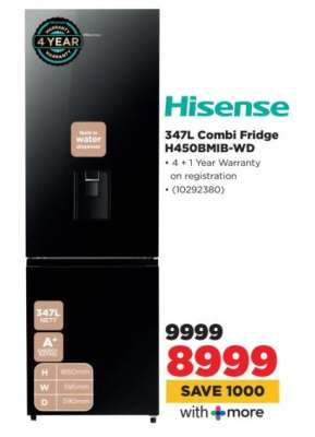 Hisense 347L Combi Fridge H450BMIB-WD