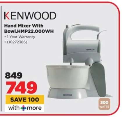 KENWOOD Hand Mixer With Bowl.HMP22.000WH