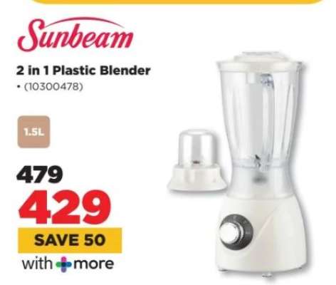 Sunbeam 2 in 1 Plastic Blender