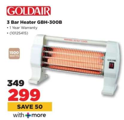 Goldair 3 Bar Heater GBH-300B