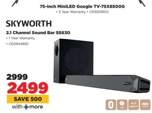 SKYWORTH 2.1 Channel Sound Bar SS630
