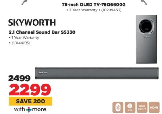 SKYWORTH 2.1 Channel Sound Bar SS330