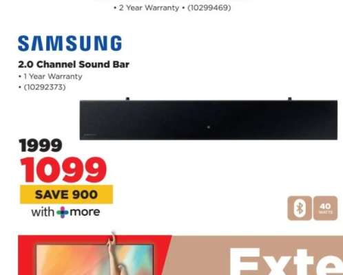 Samsung 2.0 Channel Sound Bar