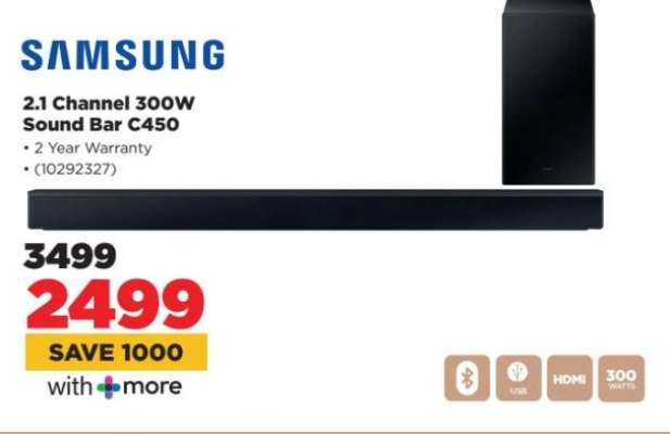 Samsung 2.1 Channel 300W Sound Bar C450
