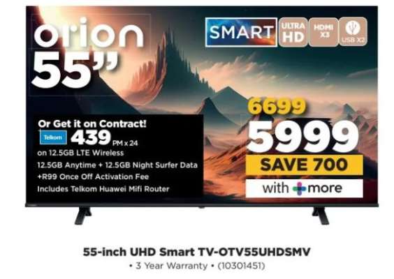 55-inch UHD Smart TV-OTV55UHDSMV