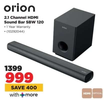 orion 2.1 Channel HDMI Sound Bar SBW 120