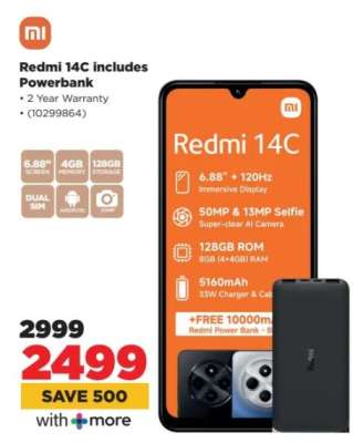 Redmi 14C includes Powerbank