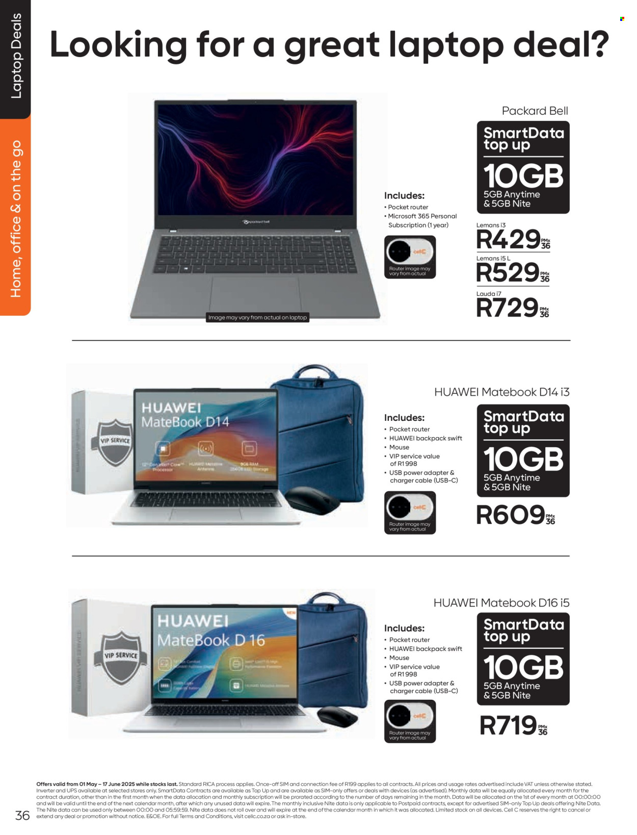 Cell C specials - 05.01.2025 - 06.17.2025. 