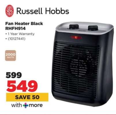 Russell Hobbs Fan Heater Black RHFH914