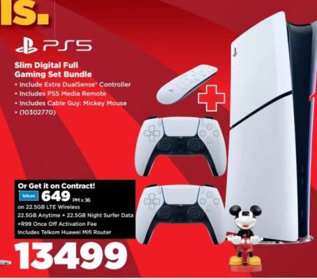 PS5 Slim Digital Full Gaming Set Bundle
