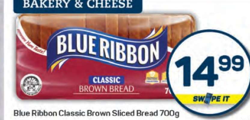 Blue Ribbon Classic
Brown Sliced Bread
700g
