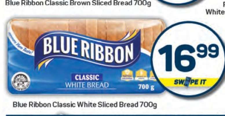 Blue Ribbon Classic White Sliced Bread 700g