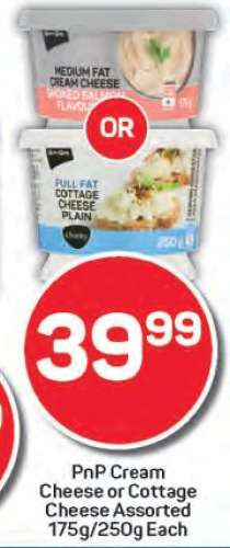 PnP Cream Cheese or Cottage Cheese Assorted
