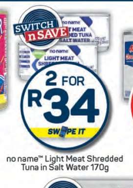 no name™ Light Meat Shredded Tuna in Salt Water 170g