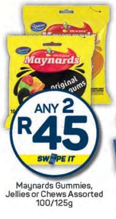 Maynards Gummies, Jellies or Chews Assorted