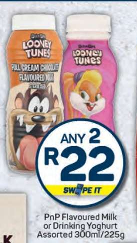 PnP Flavoured Milk or Drinking Yoghurt Assorted 300ml/225g