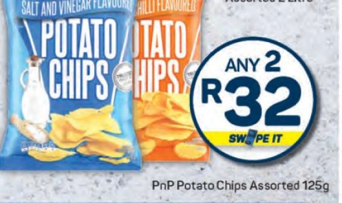 PnP Potato Chips Assorted 125g
