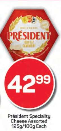 Président Speciality Cheese Assorted 125g/100g Each
