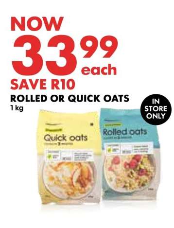 Rolled or Quick Oats