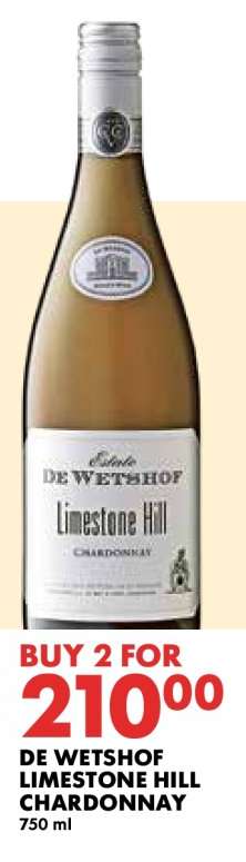 DE WETSHOF LIMESTONE HILL CHARDONNAY