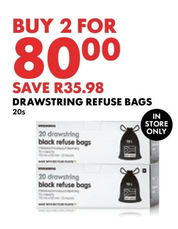 DRAWSTRING REFUSE BAGS