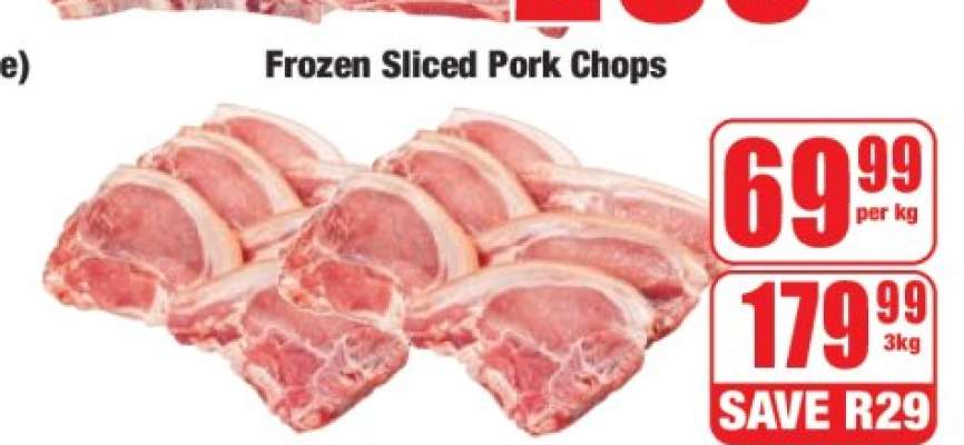 Frozen Sliced Pork Chops