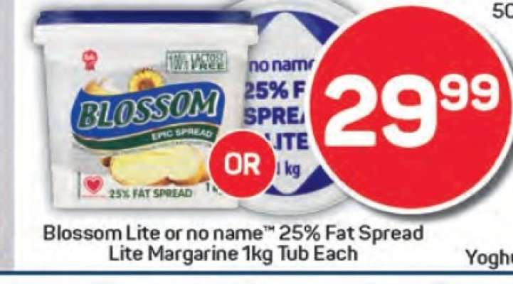 Blossom Lite or no name™ 25% Fat Spread Lite Margarine