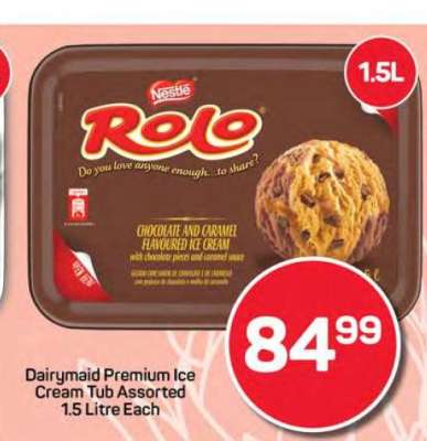 Dairymaid Premium Ice Cream Tub Assorted
