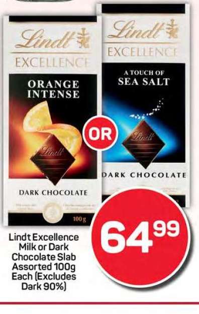 Lindt Excellence Chocolate