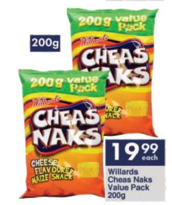 Willards Cheas Naks Value Pack 200g