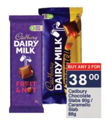 Cadbury Chocolate Slabs 80g / Caramello Slab 88g