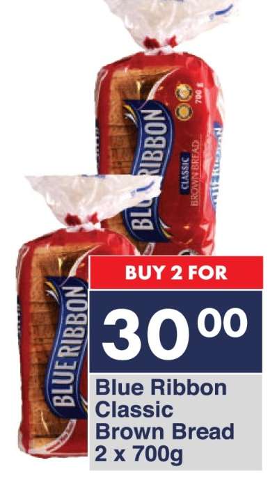 Blue Ribbon Classic Brown Bread 2 x 700g