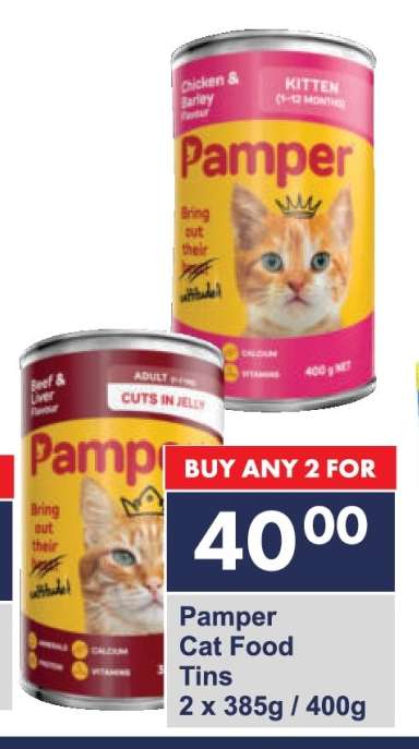 Pamper Cat Food Tins