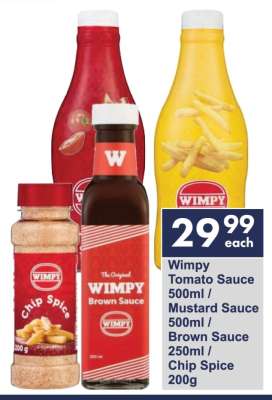 Wimpy Sauces and Spice