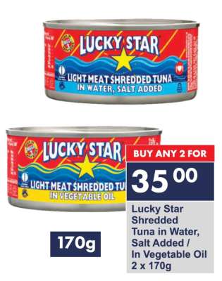 Lucky Star Shredded Tuna in Water, Salt Added / In Vegetable Oil