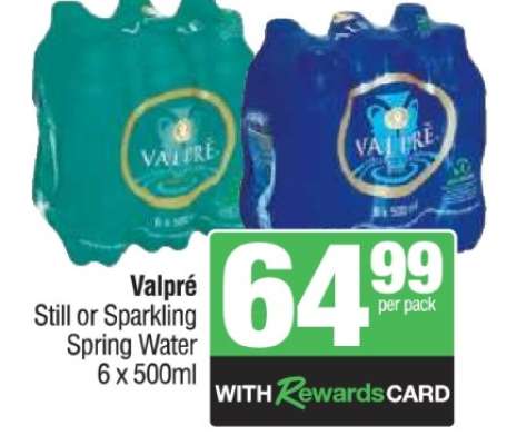 Valpré Still or Sparkling Spring Water