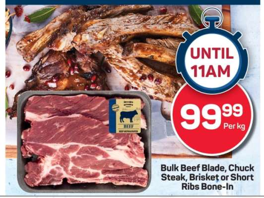 Bulk Beef Blade, Chuck Steak, Brisket or Short Ribs Bone-In