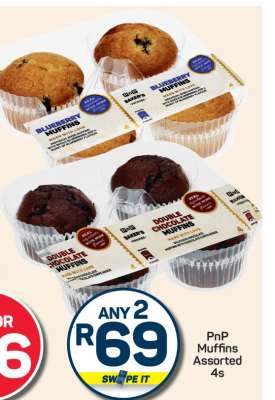 PnP Muffins Assorted 4s