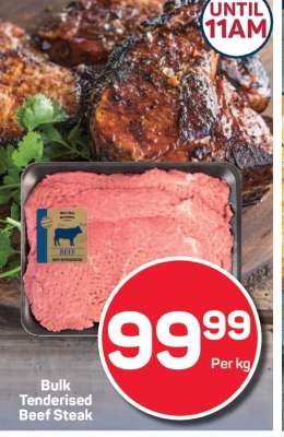 Bulk Tenderised Beef Steak