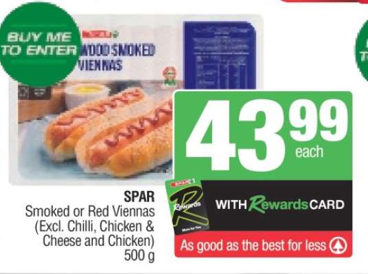 SPAR Smoked or Red Viennas
