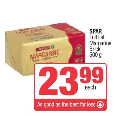 SPAR Full Fat Margarine Brick