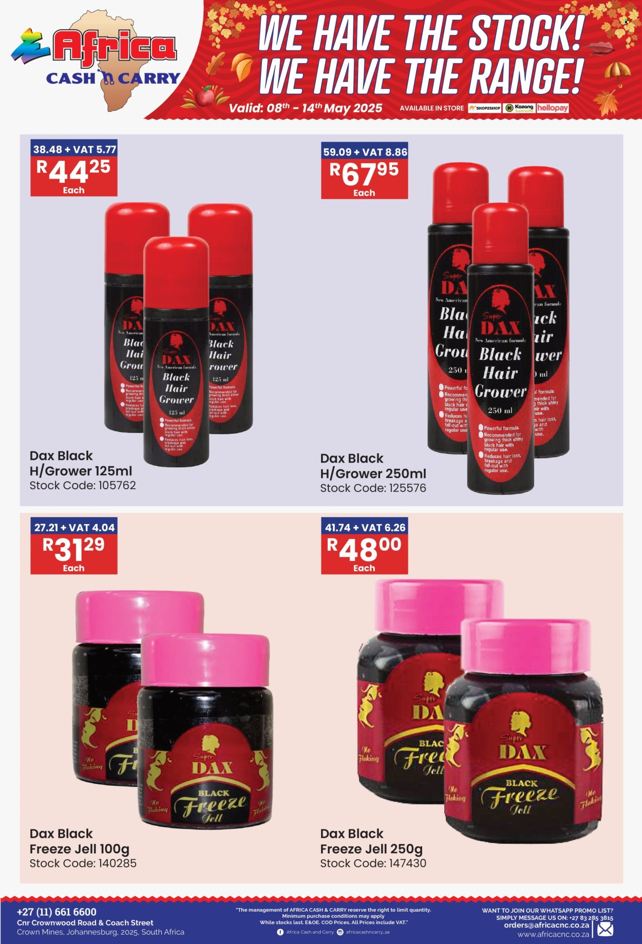 Africa Cash & Carry specials - 05.08.2025 - 05.14.2025. 
