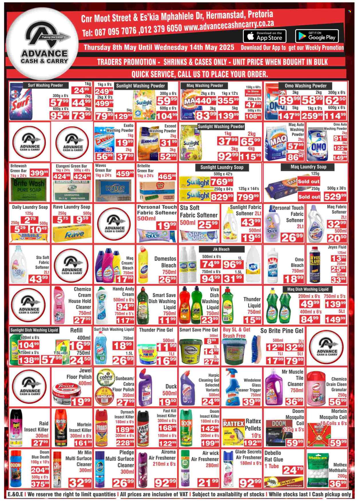 Advance Cash & Carry specials - 05.08.2025 - 05.14.2025. 
