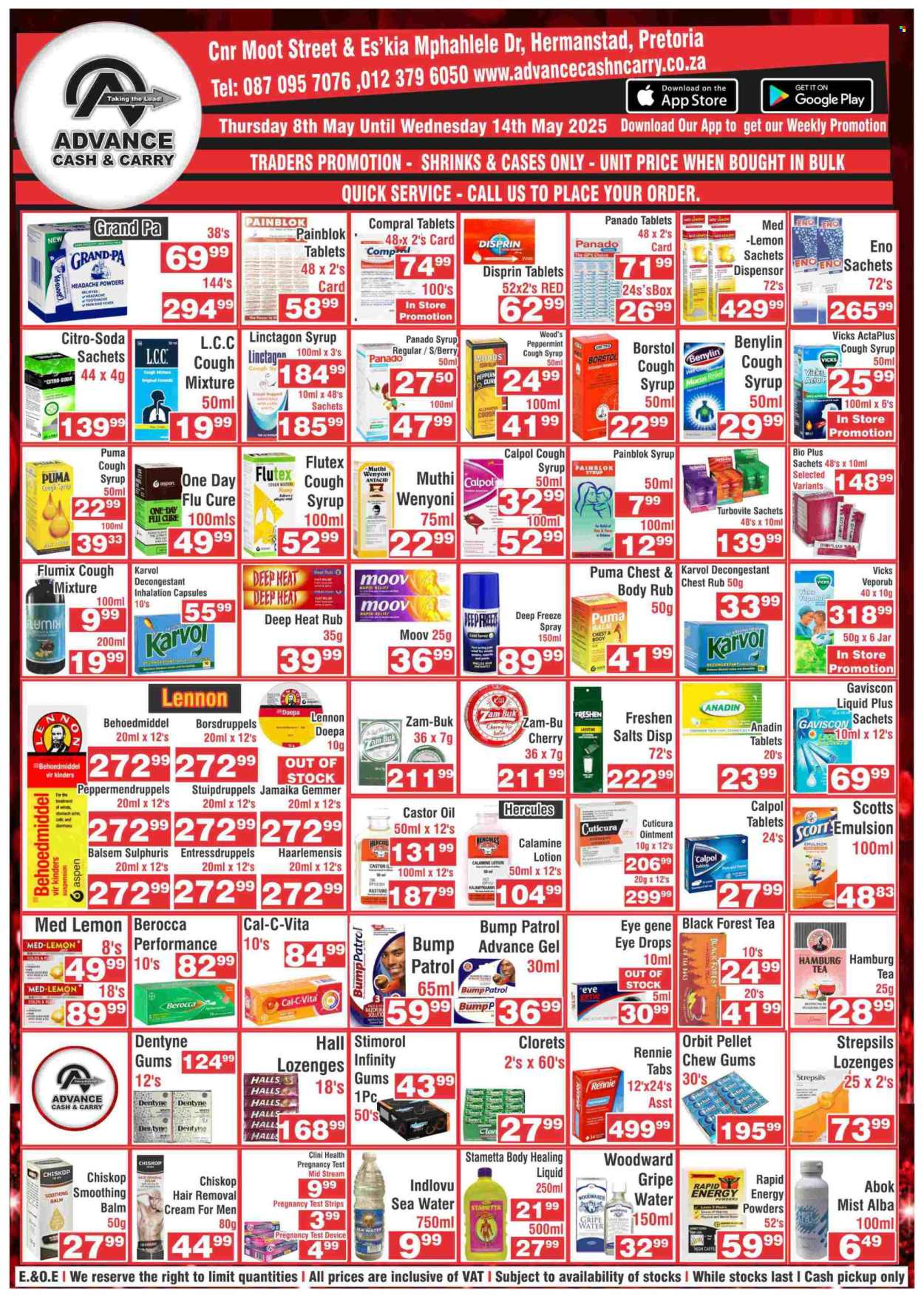 Advance Cash & Carry specials - 05.08.2025 - 05.14.2025. 