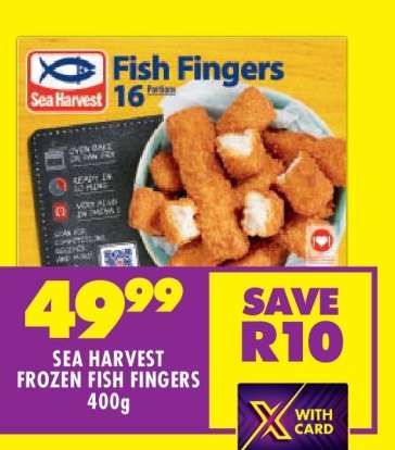SEA HARVEST FROZEN FISH FINGERS 400g
