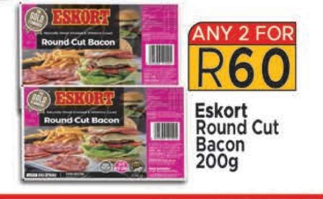 Eskort Round Cut Bacon 200g
