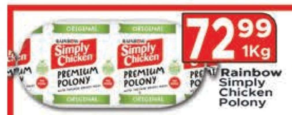 Rainbow Simply Chicken Polony