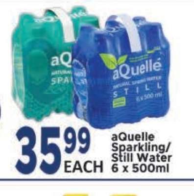 aQuelle Sparkling/Still Water 6 x 500ml